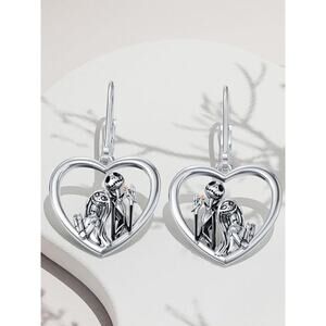 Nightmare Earrings Sterling Silver Nightmare Jewelry Skull Heart Earrings
